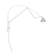 midgard LED-vägglampa AYNO L, grå/orange, 3.000 K, 130 cm