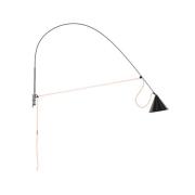 midgard LED-vägglampa AYNO XL, svart/orange 4.000 K 220 cm