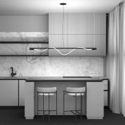 Maytoni LED-vägglampa Tau, guldfärgad, höjd 84 cm, aluminium