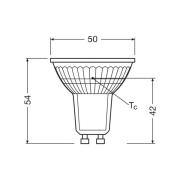 OSRAM LED-lampa Reflektor GU10 4,3W 36° 827 klar