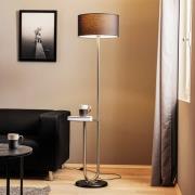 ONLI Golvlampa Pongo med tygskärm och avställningshylla