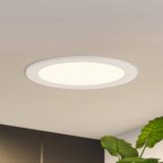 Prios LED-inbyggnadslampa Cadance, vit, 22 cm, set om 10, CCT