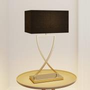 Lucande bordslampa Evaine, mässing/svart, 66 cm, E27