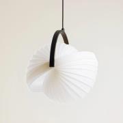 Lucande hänglampa Helva, vit, 1 lampa, Ø40cm, vridbar