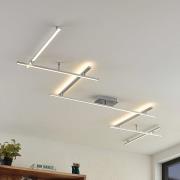 Lindby LED-taklampa Kerem, 345 cm, nickelfärgad, metall