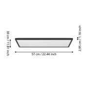 EGLO connect LED-taklampa Rovito-Z, svart, 57 x 30 cm
