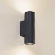 Lindby vägglampa Christa, antracit, betong, 25cm, krusning
