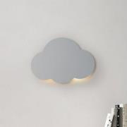 TK Lighting Vägglampa Cloud, grå, 38 cm bred, metall, moln, G9