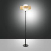 Fabas Luce Golvlampa Loto, sandfärgad, höjd 170 cm, fotdimmer, E27