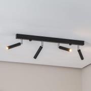 Euluna Nicanor takspotlight svart/krom 4 lampor