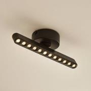 Lindby LED-spotlight Eldrin, svart, 1 lampa, ljuspunkter
