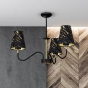 Eko-Light Taklampa Harmias svart/guld 3 lampor