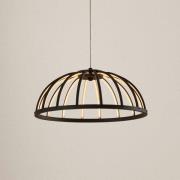 Lucande LED-hänglampa Attea, svart, Ø 40 cm, aluminium
