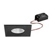 BRUMBERG LED-inbyggnadsspot BB21, svart 85 x 85 mm on/off IP65