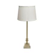 PR Home bordslampa Linné Sofia Plissé 51 cm vit/guld linne