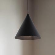 TK Lighting Cono pendellampa, enkel ljuskälla, Ø 25 cm, svart