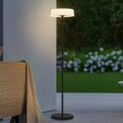 Lindby LED solcellsgolvlampa Samine, svart, metall, dimbar