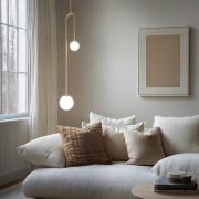 Avonni Hänglampa AV-1897-2BSA 2 glaskulor, guld