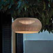 Bover LED-utomhushänglampa Perris, brun/beige, Ø 47 cm