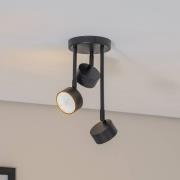 SIGMA Takspotlight Nemo, 34 cm, 3 lampor, svart, rörlig, GX53