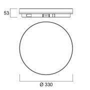 Sylvania Start Surface Slim taklampa, Ø 33 cm, IP54, dimbar