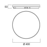 Sylvania Start Surface Slim taklampa, Ø 40 cm, IP54, dimbar