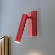 Argon LED-vägglampa Rulo, röd, stål, 3000 K