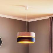 Duolla Hänglampa Duo marinblå/grå/guld Ø40cm 1-ljus