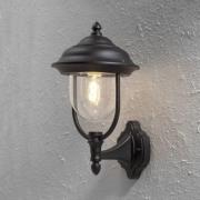 Konstsmide Utomhusvägglampa Parma, stående, svart