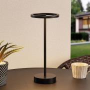 Lucande LED-uppladdningsbar bordslampa Halona, svart, aluminium, USB, ...