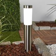 Lindby LED-solcellslampa Aleeza, 61 cm, rostfritt stål, markspett