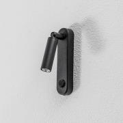 TK Lighting Vägglampa Enzo Long, svart, metall, 22 cm, justerbar, G9