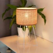 Duolla Trixi bordslampa med trådram vit/beige, tyg, E14