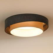 Duolla LED-taklampa Luneta Chenille blå/grå Ø 60 cm 3-stegs dimbar