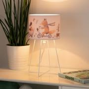 Duolla Bordslampa Ferdi Kids, textil, metall, vit, färgglad
