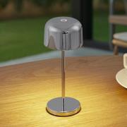 Lucande LED-bordslampa Quill, krom, CCT, dimbar