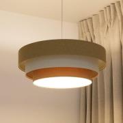 Maco Design Triniti hänglampa, beige/kräm, Ø 60 cm, textil