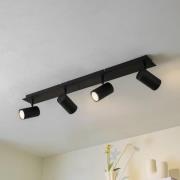Lindby takspotlight Joffrey, 80 cm, svart, 4 lampor, GU10