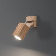 Envostar Peach Puff väggspot trä rätblock 1 lampa