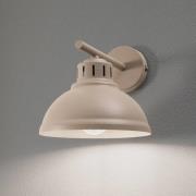 Luminex Vägglampa Sven, 1 lampa, beige, stål