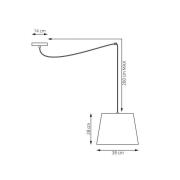 EMIBIG LIGHTING Ascot pendellampa, beige, Ø 38 cm, tyg, decentralisera...