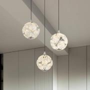 Globo Virina LED-hänglampa, Ø 42 cm, transparent, kristall, 3 lampor