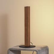 TK Lighting LED-bordslampa i trä Teo, furu, 42 cm, touchdimmer