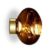 Tom Dixon LED-vägglampa Melt Surface Mini, 30 cm, bärnstensfärgad