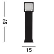 Searchlight Athens LED-väglampa, IP54, svart, höjd 65 cm, metall