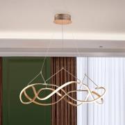 Schuller Valencia LED-hänglampa Molly, roséguld, dimbar, Ø 80 cm