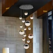 Schuller Valencia LED-hänglampa Sphere, 14-lampig, dimbar, Ø 60 cm, fl...