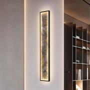 Schuller Valencia Stone LED-vägglampa, 100 x 15 cm, CCT, svart, metall