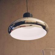 Stilnovo LED-hänglampa Trepiù, krom/svart, Ø 40 cm