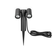 Markspettspotlight CMD 9089, antracit, längd 17 cm, IP65, 2 lampor